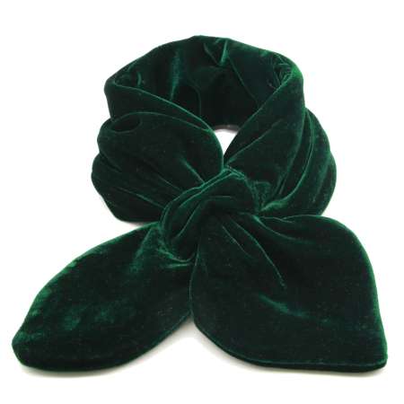 Steckschal samt dunkelgrün